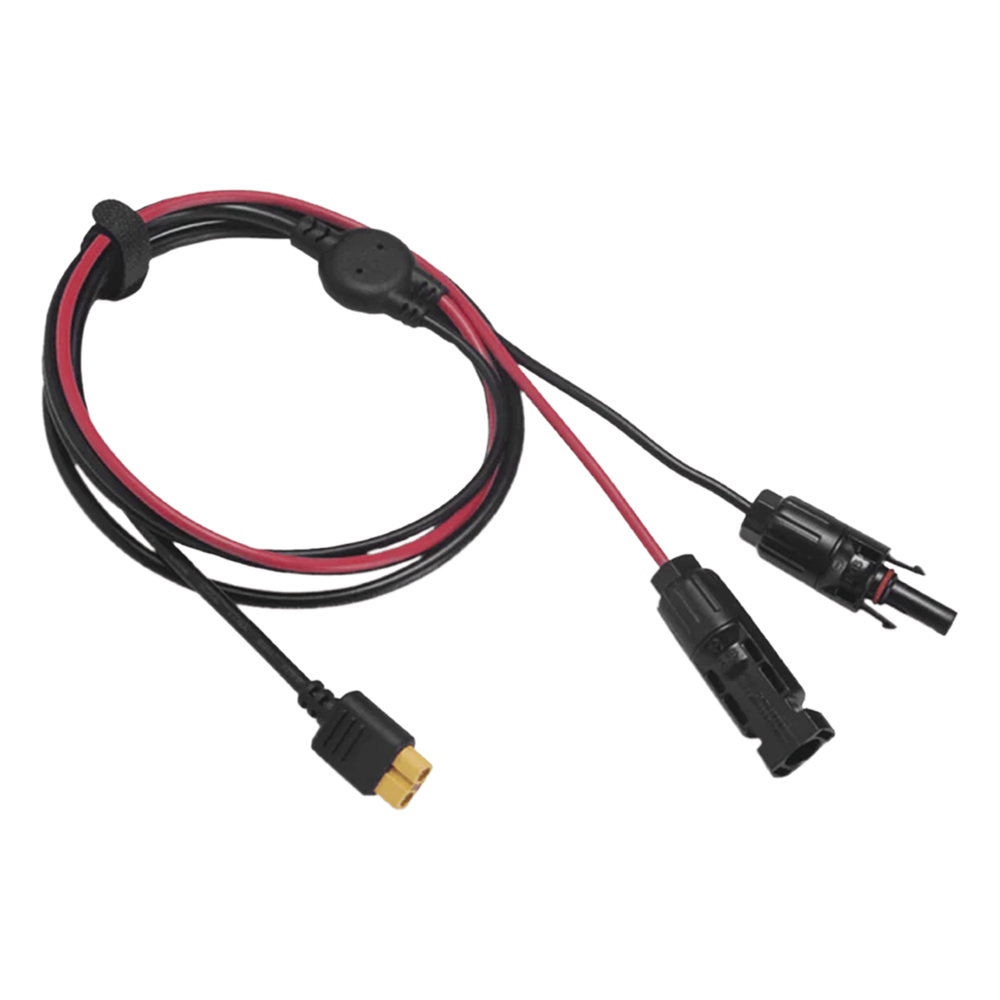Cable solar EcoFlow LMC4XT60I2.5M, 12 AWG MC4 XT60, color negro