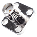 Conector SMA hembra RF Industries RSA-3271, panel cuadrado, montaje panel cuadrado de 12.7 mm