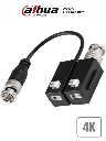 Transceptor pasivo de video Dahua DH-PFM800B-4K, conectores BNC macho 75 ohm y RJ45, distancia 720P 400 m