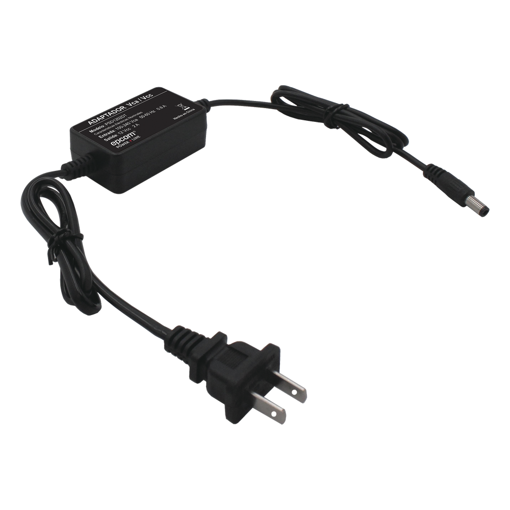 Fuente de poder EPCOM Powerline PSD1202DT, dimensiones 83 x 41 x 24.6 mm, tipo de conexión terminales tipo extensión