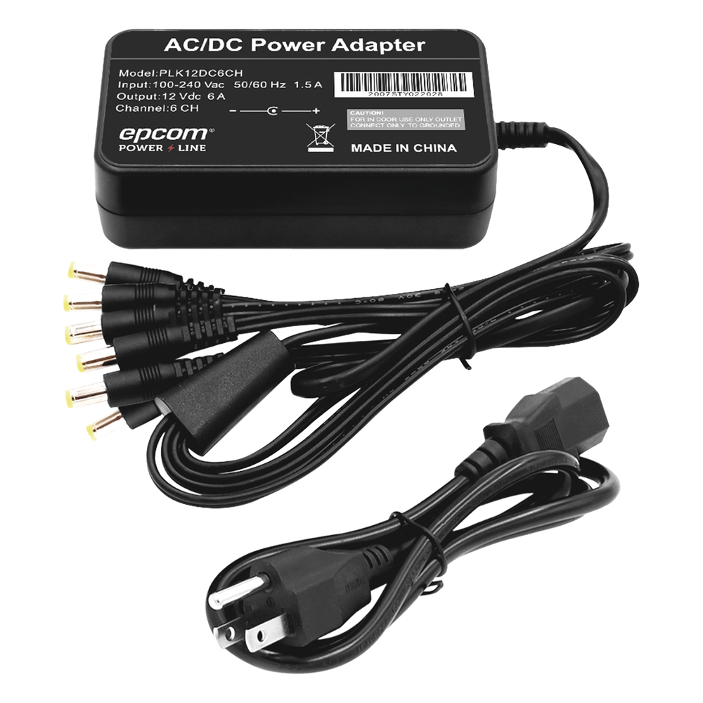 Fuente de poder EPCOM Powerline PLK12DC6CH, dimensiones 117 x 62 x 34.2 mm, eficiencia superior al 85 %