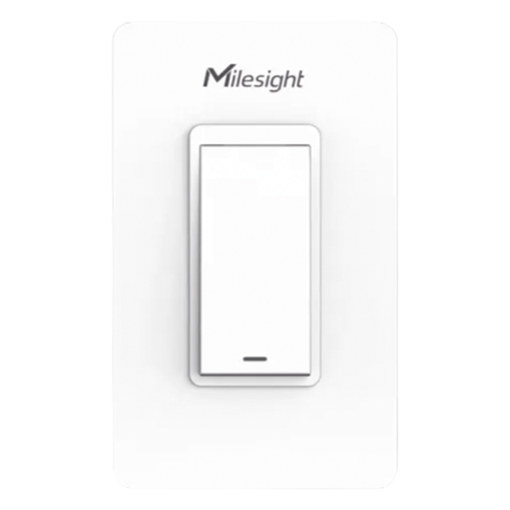 Interruptor de pared LoRaWAN Milesight WS501-915M, alcance hasta 2 km urbano, 15 km rural, frecuencia US915