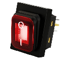 Botón de salida AccessPRO APB-03121-R, dimensiones 38 x 28 x 29,5 mm, grado de protección IP65