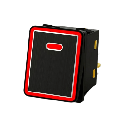 Botón salida AccessPRO APB-08221-R, LED rojo aluminio, dimensiones 35,7 x 25,8 x 32,5 mm
