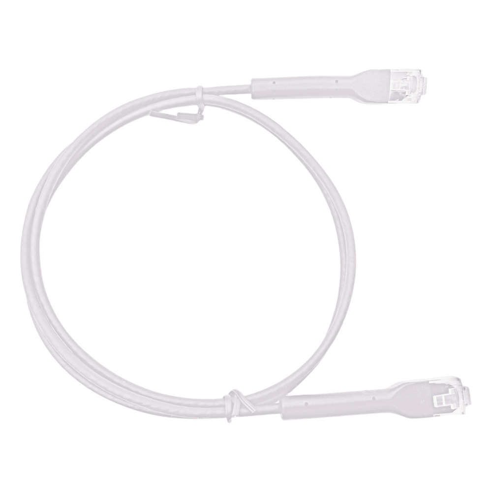 Patch cord Cat6A LinkedPro by EPCOM LP-PSLIM-A030WH, 30 cm blanco, color blanco