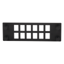 Placa Panduit FPONEAP12, 12 adaptadores fibra óptica, dimensiones 115.0 x 1056.6 x 130.2 mm