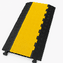 Protector de cable de piso AccessPRO AC-903CV, color amarillo y negro, altura 7.5 cm
