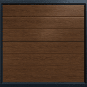 Puerta de garage AccessPRO APDOOR-127B, pies aislada, acabado imitación madera oscura