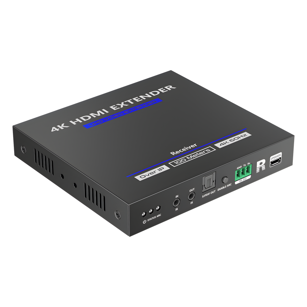 Receptor extensor HDMI sobre IP EPCOM Titanium TT592RX, dimensiones 124 x 115.5 x 20.5 mm