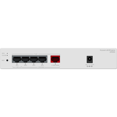 Router empresarial Huawei AR280, dimensiones 35 x 195 x 130 mm, VLANs 256