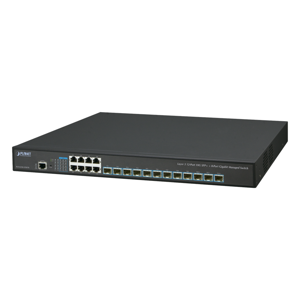 Switch administrable Planet XGS-6350-12X8TR, 12 SFP+ 8G, alimentación redundante dual de CA