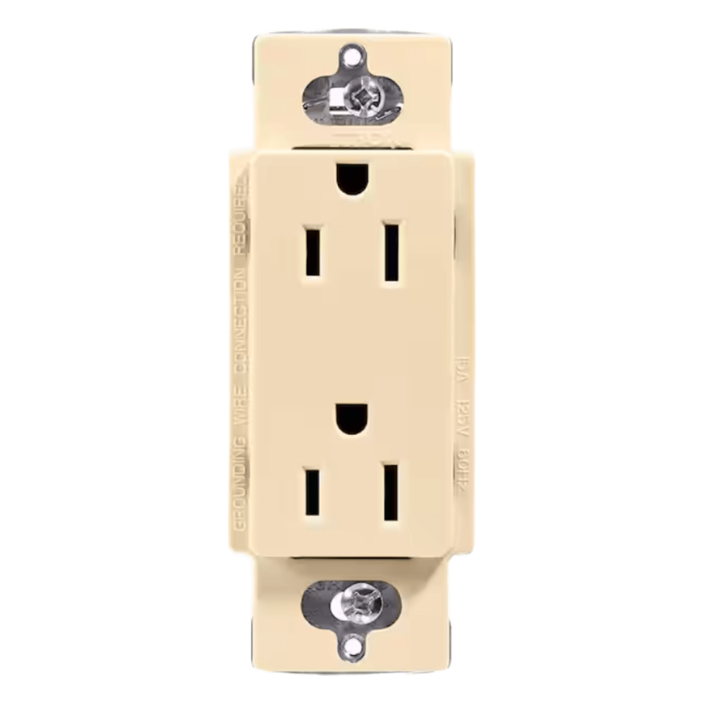 Tomacorriente Lutron Electronics CAR15IVS, dúplex TR 120V, color blanco (WH)