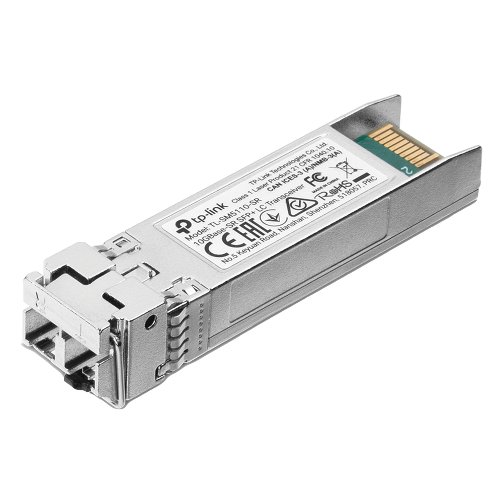 Transceptor SFP+ TP-Link TL-SM5110-SR, velocidad 10 Gbps full dúplex, conector LC dúplex