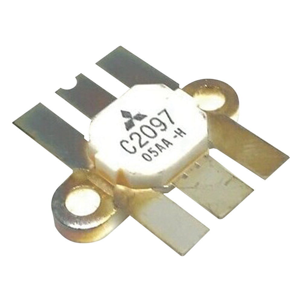 Transistor RF NPN 2SC2097, encapsulado T-40E, tensión de colector 13.5 Vcc