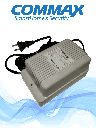Fuente de poder Commax RF-2A, protecciones sobrecarga y cortocircuito, voltaje de salida 24V DC regulado