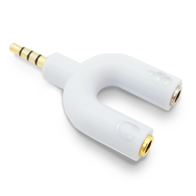 Adaptador de audio BRobotix 181802-2, 3.5 mm macho a 2x 3.5 mm hembra, ancho 30 mm