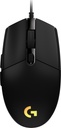 Mouse gaming Logitech G203, Lightsync 8000 DPI RGB 6 botones, dimensiones 116.6 x 62.15 x 38.2 mm