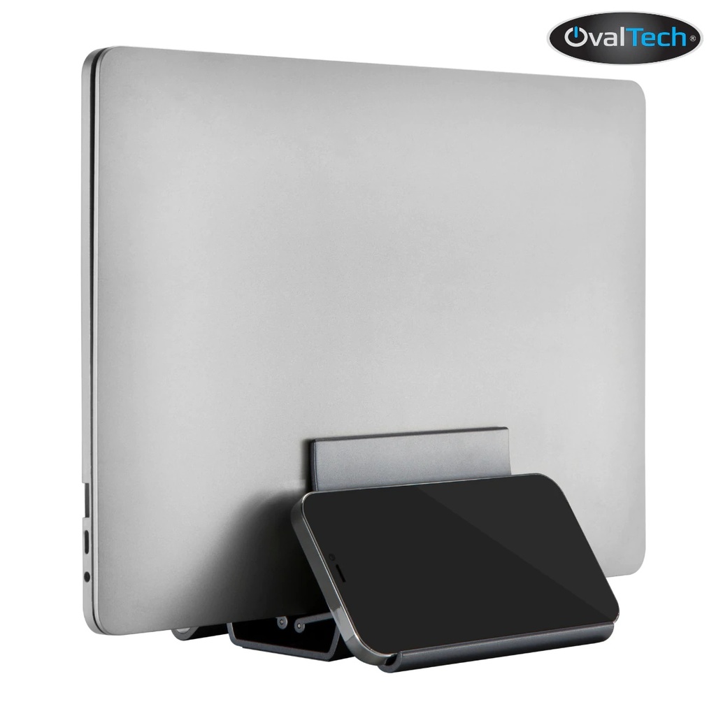Soporte vertical Ovaltech OVDESK-LAP, para laptop y celular, orientación vertical