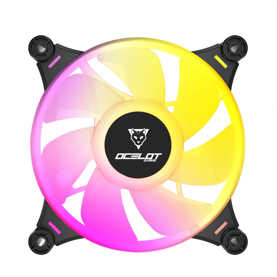 Ventilador para PC Ocelot Gaming OF-3, color negro, velocidad 1200 RPM