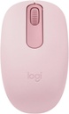 Mouse Logitech M196, Bluetooth 1000 DPI rosa, color rosa, diseño ambidiestro y compacto