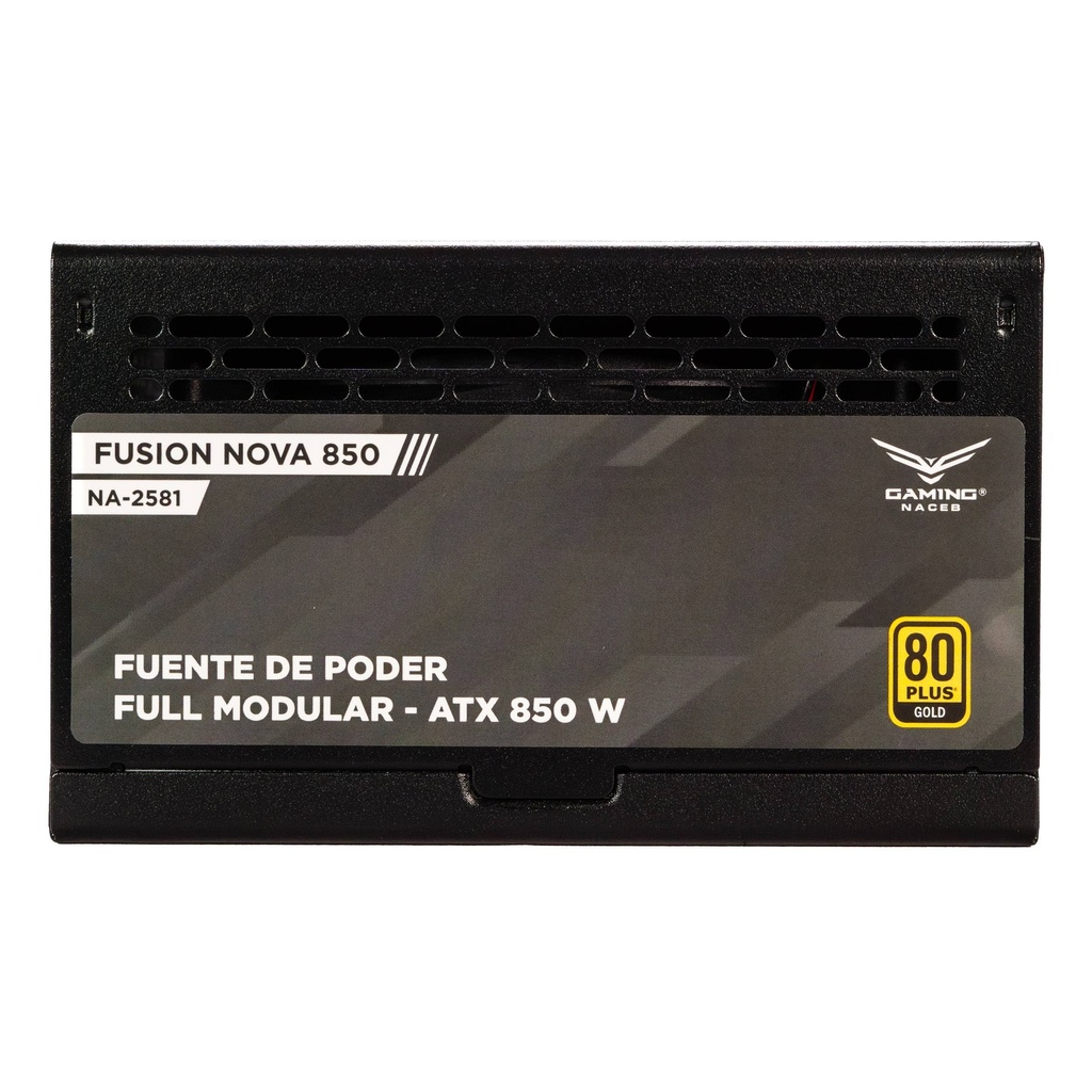 Fuente de poder Naceb Technology NA-2581, FusionNova 850W 80 Plus Gold, color negro