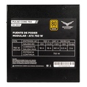 Fuente de poder Naceb Gaming NA-2604, Pulse Bronze 750 W 80 Plus, color negro