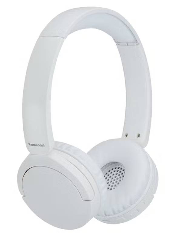 Audífonos de diadema Panasonic RB-HF630BE-W, color blanco, diseño ultraligero