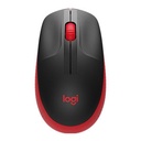 Mouse Logitech M190, inalámbrico rojo 1000 DPI, color rojo, alcance hasta 10 metros