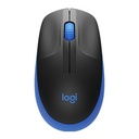 Mouse inalámbrico Logitech M190, DPI USB azul, color azul, dimensiones 115.4 x 66.1 x 40.3 mm