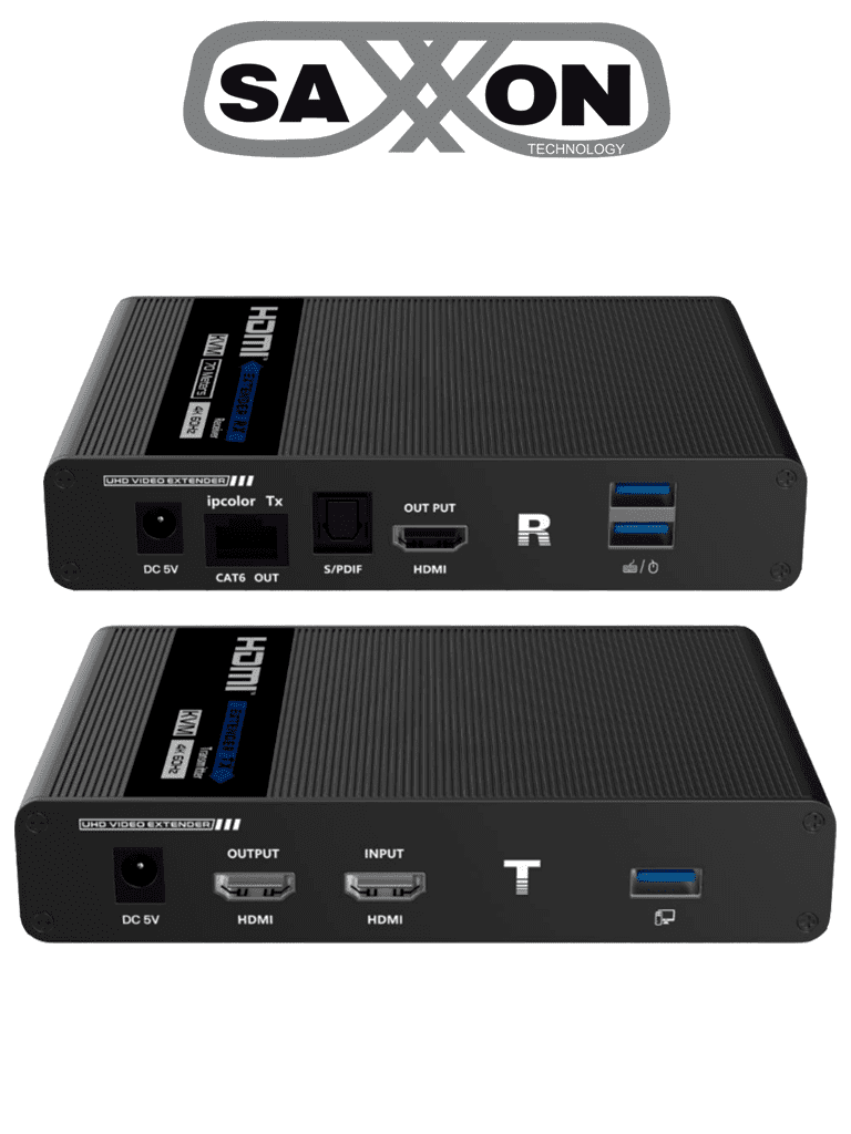 Extensor HDMI KVM Saxxon LKV676KVM-PI, tecnología IPCOLOR, ARC (Audio Return Channel)