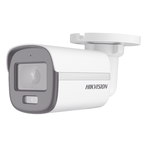 Bala TURBOHD 2 Megapixel (1080p) / Imagen a color 24/7 / Lente 2.8 mm / Luz Blanca 20 mts / Exterior IP67 / dWDR / Micrófono Integrado