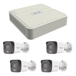 KIT IP 4 Megapixel / NVR de 4 Canales / 4 Cámaras IP Bala