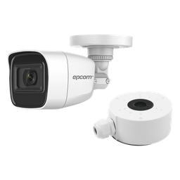 KIT DE C¡MARA + MONTAJE / C·mara Bala TURBOHD 2 Megapixel (1080p) / Gran Angular 106∞ / Lente 2.8 mm / 25 mts IR EXIR / Exterior IP66 / 4 TecnologÌas / dWDR