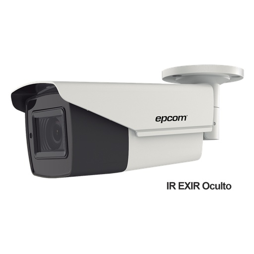 Bullet TURBOHD 4K (8Megapixeles) / Lente Mot. 2.7 a 13.5 mm / Potente IR EXIR de 80 mts / Exterior IP67 / 12 Vcc - 24 VCA / dWDR