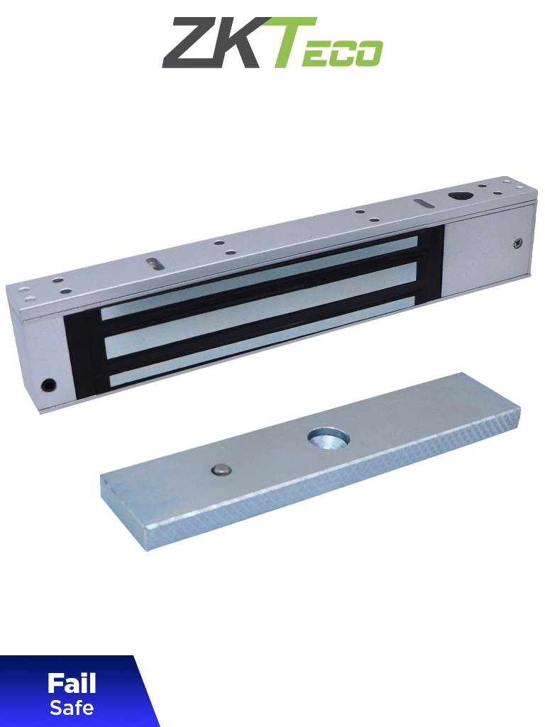 ZKTECO LM200LED - Contrachapa magnética con indicador LED de 200 Kg, alimentación a 12VDC para sistemas de control de acceso, compatible con puertas de madera, metal o vidrio