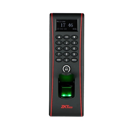 ZKTECO TF1700 - Control de Acceso Exterior de Huella, Tarjeta y Contraseña / Soporta 3000 Huellas / 10000 Tarjetas RFID 125 khz / Almacena 30000 Registros / Conexión TCPIP / USB / Compatible con Software ZK Access 3.5