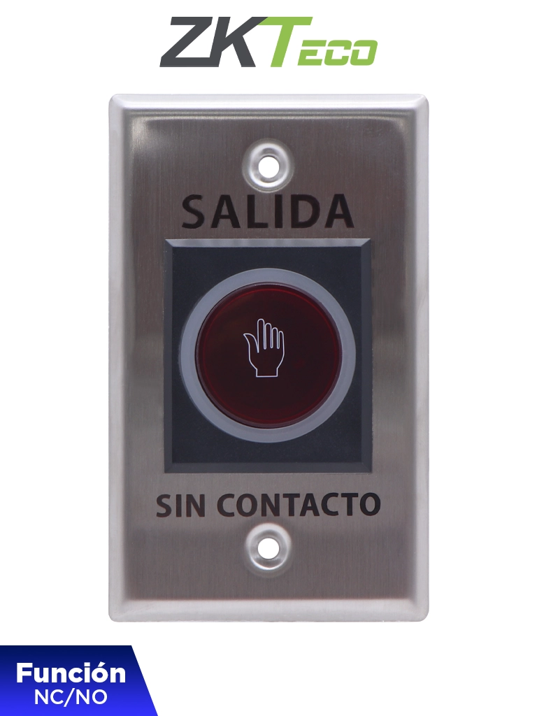 ZKTECO K11 - Botón de Salida sin Contacto / Salidas NC y NO/ Rango de Detección hasta 10 CM