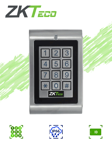 ZKTECO MKHID - Teclado Independiente para Control de Acceso / Interior o Exterior / 1000 Contraseñas o Tarjetas ID (125Khz)