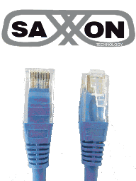 SAXXON P5E1UA - Cable patch cord UTP 1 metro / CAT 5E / Color azul