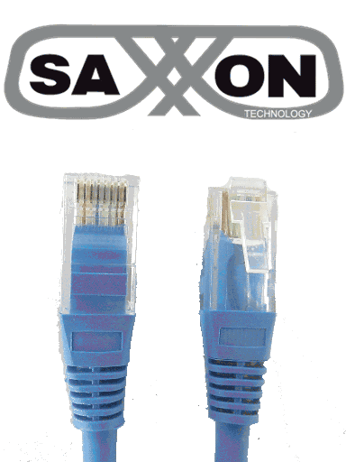 SAXXON P5E1UA - Cable patch cord UTP 1 metro / CAT 5E / Color azul
