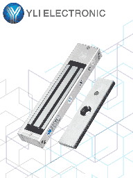 YLI YM180NLED Cerradura Magnética con indicador led para Control de Acceso / Fuerza de Sujeción 180 Kg o 350 LB / Compatible con Soporte YLI MBK180NLC / Para puerta de madera, vidrio o metal