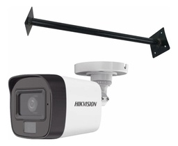 Kit Cámara LUZ DUAL TURBOHD 2 Megapíxel DS-2CE16D0T-LFS + Brazo Metálico ARES