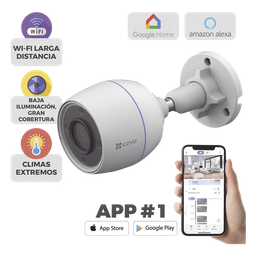 Bala WiFi / 2  Megapixel / Detección humana / Micrófono Integrado / Micro SD / Excelente Vision Nocturna / Exterior