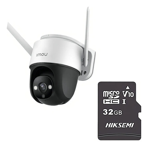 Imou Cámara IP PT Wifi 2 Mp S22FN-PLUS-32 Con MicroSD 32gb y Letrero disuasivo Full Color Audio 2 Vías 30M de Visión Nocturna 3.6mm Sirena y Luz Blanca H.265 Detección de Humanos Auto tracking S22FN Onvif