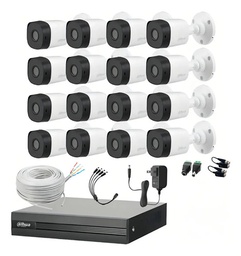 Dahua DHT0250019 Kit de vigilancia Modelo B1A11-PLUS-15 16 Canales 1 Mp Bobina de Cable UTP Cat5e 305M 2.8mm/ 93 Grados de Apertura 16 Canales+2IP o Hasta 18 Ch IP  B1A11 Búsqueda de Humanos y Vehículos