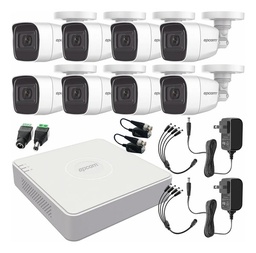 Epcom B8-KIT-MIC Kit Camaras De Seguridad De Video Vigilancia Metalicas Con Microfono Integrado Modelo B8-MIC-PLUS8-SC 2mp Cctv Cámaras Bala Con Audio Por Coaxitron Turbohd 1080p Lite