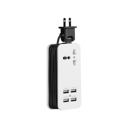 POWER STRIP SOCKET + 4 PUERTOS USB NA-0705
