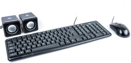 KIT: TECLADO, MOUSE Y BOCINA NEGRO MULTI NA-228N