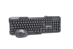 KIT DE TECLADO MULTIMEDIA Y MOUSE NEGRO NA-618N