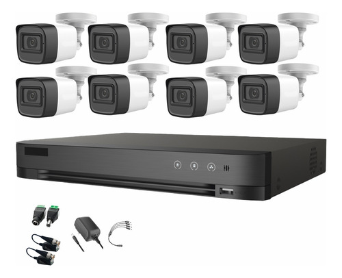 HIKVISION HIK5MPSLQ-KIT(B) Kit 8 Cámaras de videovigilancia Exterior HIK5MPSLQ-KIT(B)8CSC Microfono incorpoado Alta Calidad Circuito Cerrado CCTV HIK5MPSLQ-KIT(B) Facil Instalación